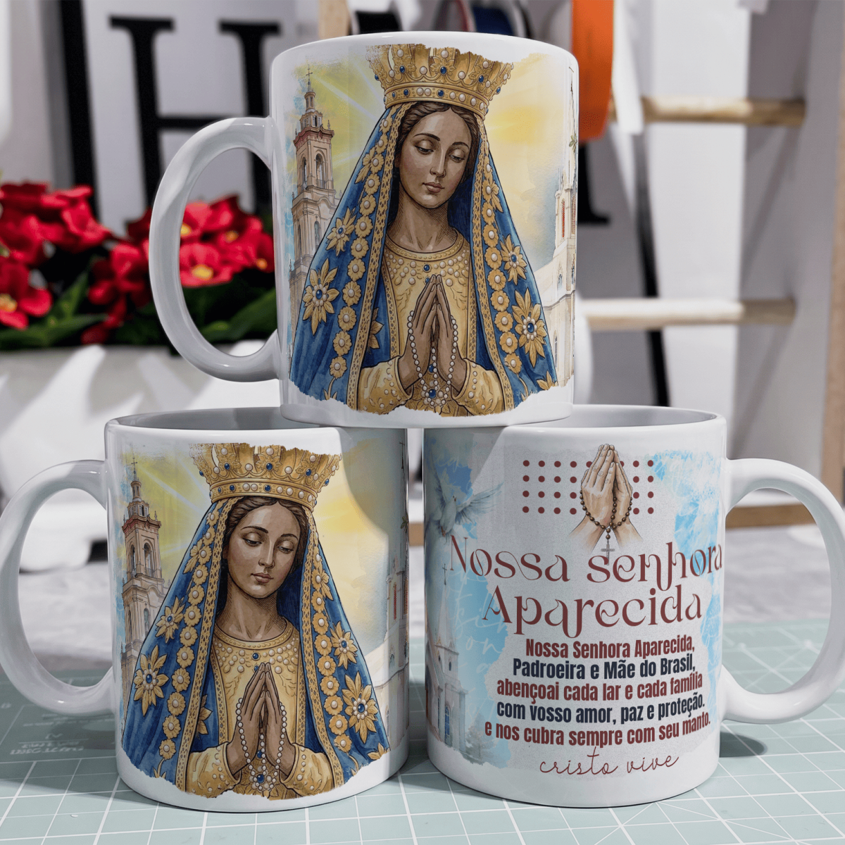 Nome do produto: Caneca - Santo Católico - Nossa Senhora Aparecida