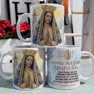 Caneca - Santos Católico - Nossa Senhora Aparecida