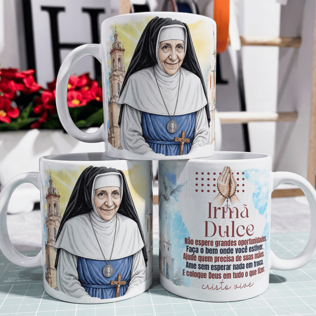 Caneca - Santos Católico - Irmã Dulce