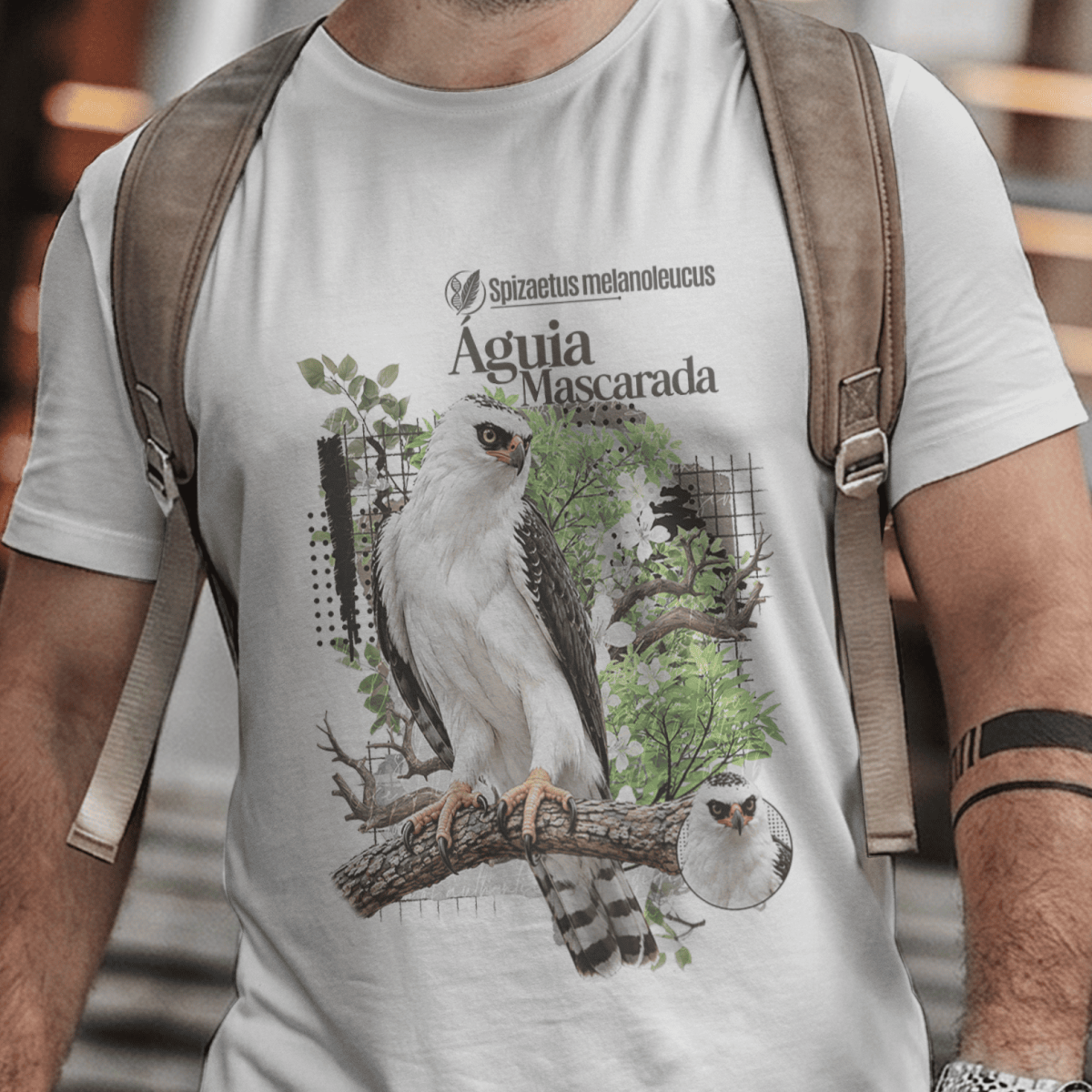 Camiseta Unissex - Aves de Rapina - Águia Mascarada