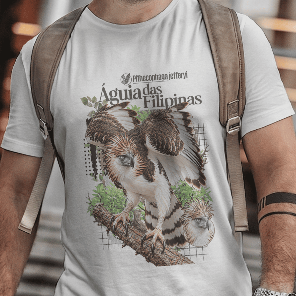 Camiseta Unissex - Aves de Rapina - Águia das Filipinas