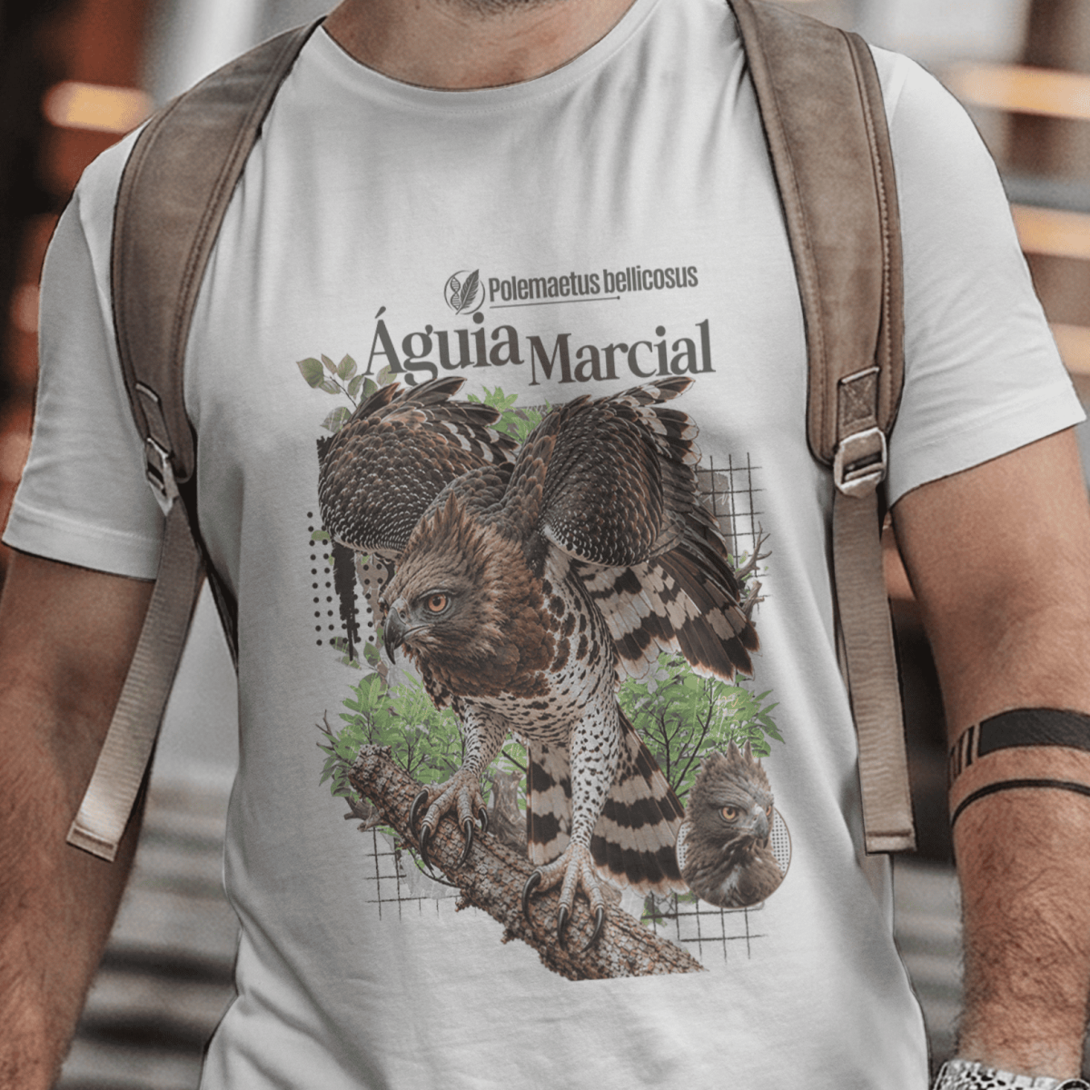 Nome do produto: Camiseta Unissex - Aves de Rapina - Águia Marcial