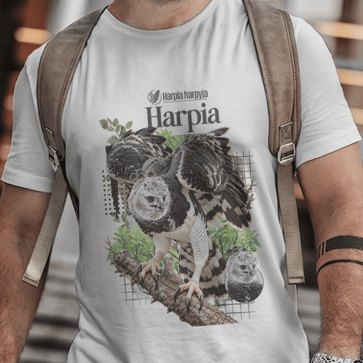 Nome do produto: Camiseta Unissex - Aves de Rapina - Harpia
