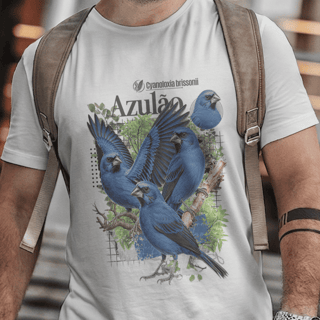Nome do produto Camiseta Unissex - Canto das Aves - Azulão