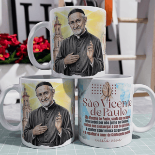 Caneca - Santos Católico - São Vicente de Paulo