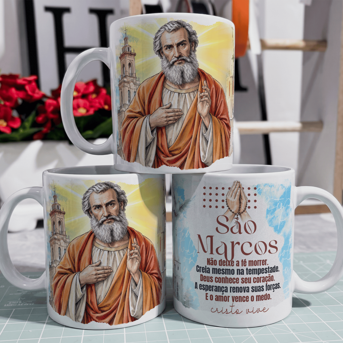 Nome do produto: Caneca - Santos Católico - São Marcos