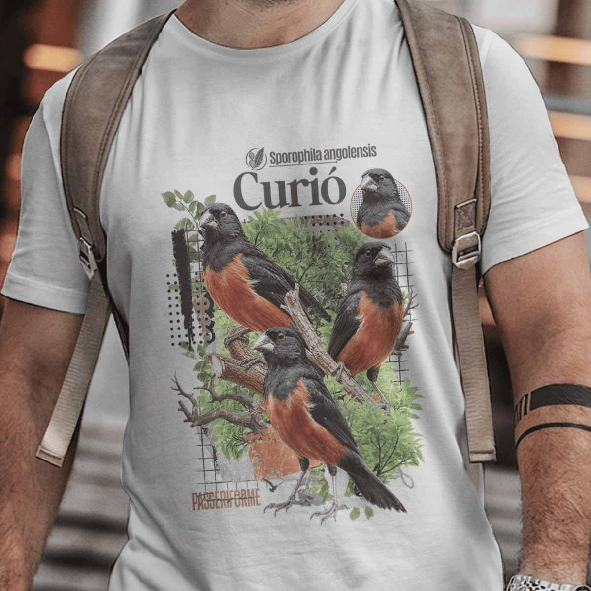 Nome do produto: Coleção - Camisas Unissex - Curió