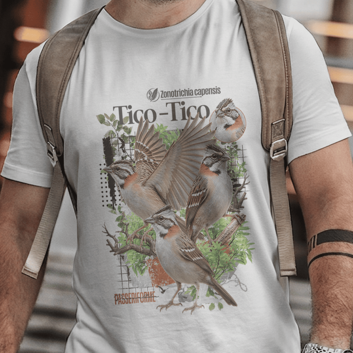 Nome do produto: Coleção - Camisas Unissex - Tico-Tico 