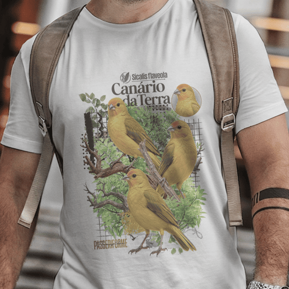 Camisa Unissex - Aves - Canário da Terra