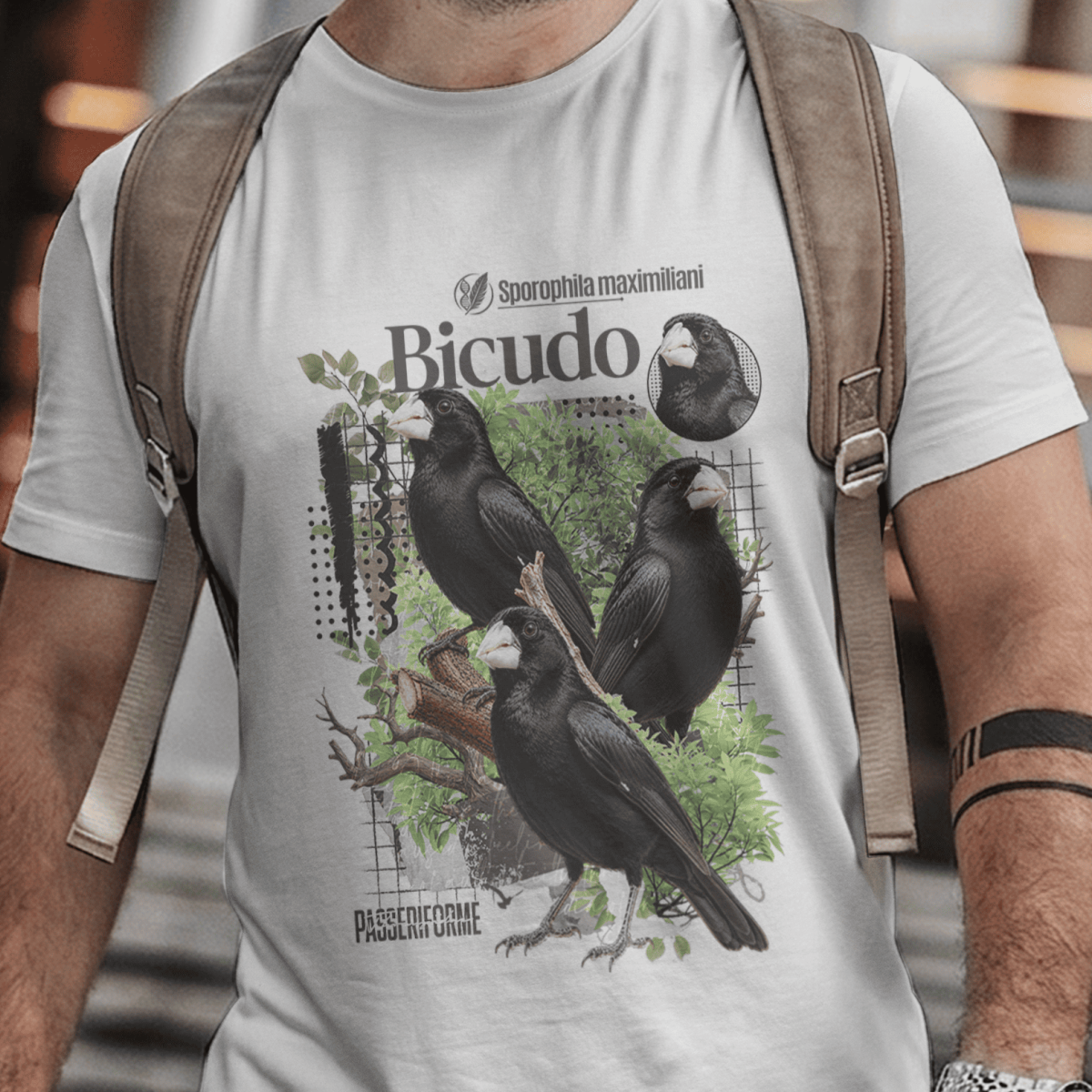 Nome do produto: Camisa Unissex - Aves - Bicudo