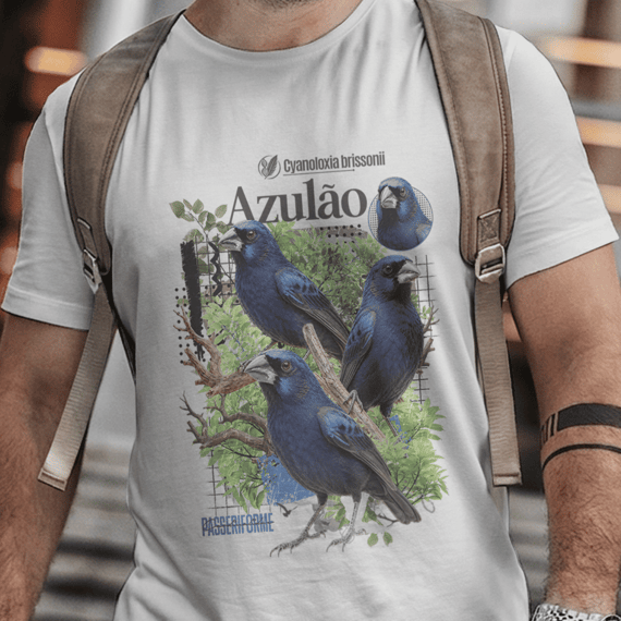 Camisa Unissex - Aves - Azulão