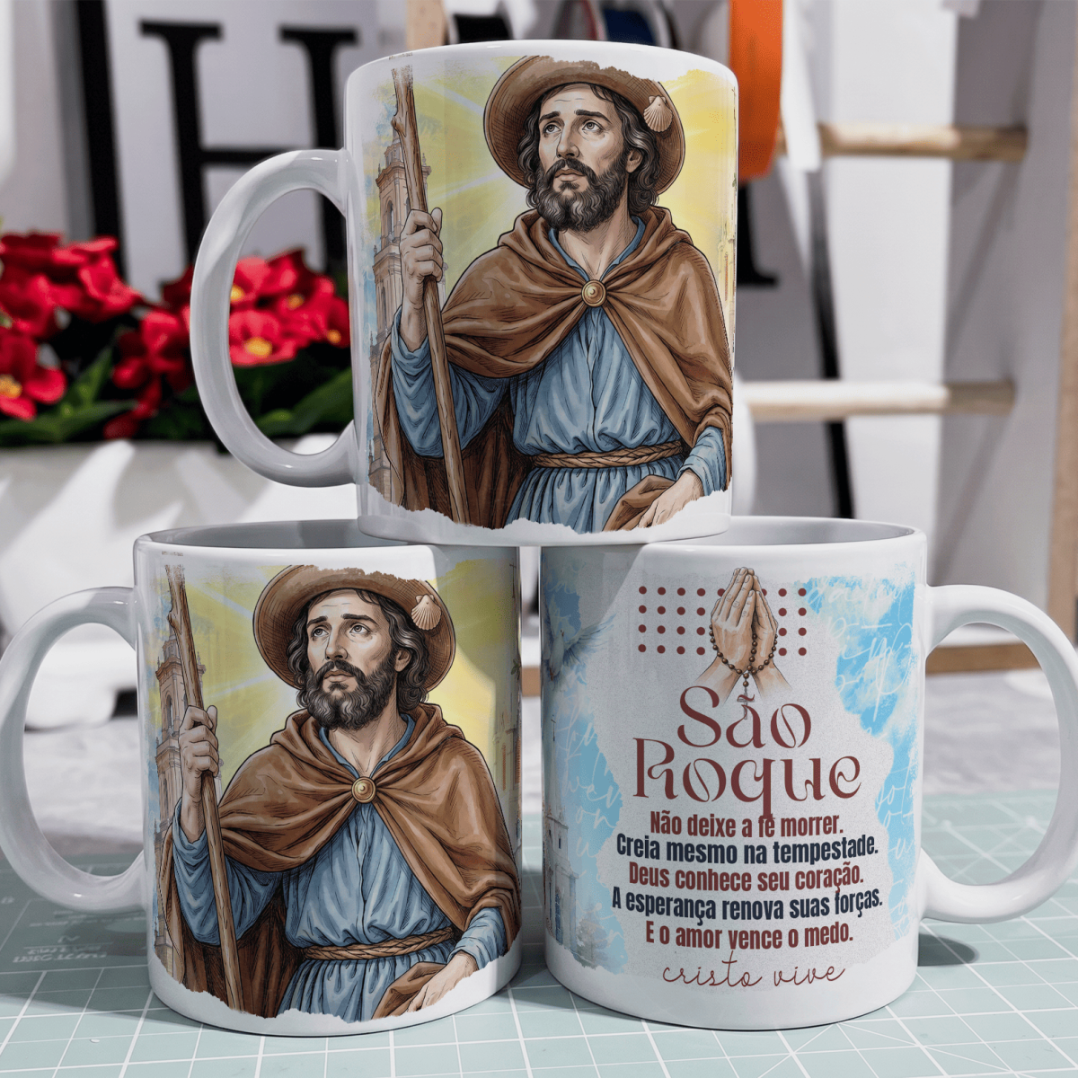 Nome do produto: Caneca - Santos Católico - São Roque