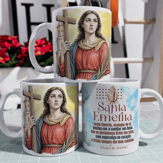 Nome do produto Caneca - Santos Católico - Santa Emerita