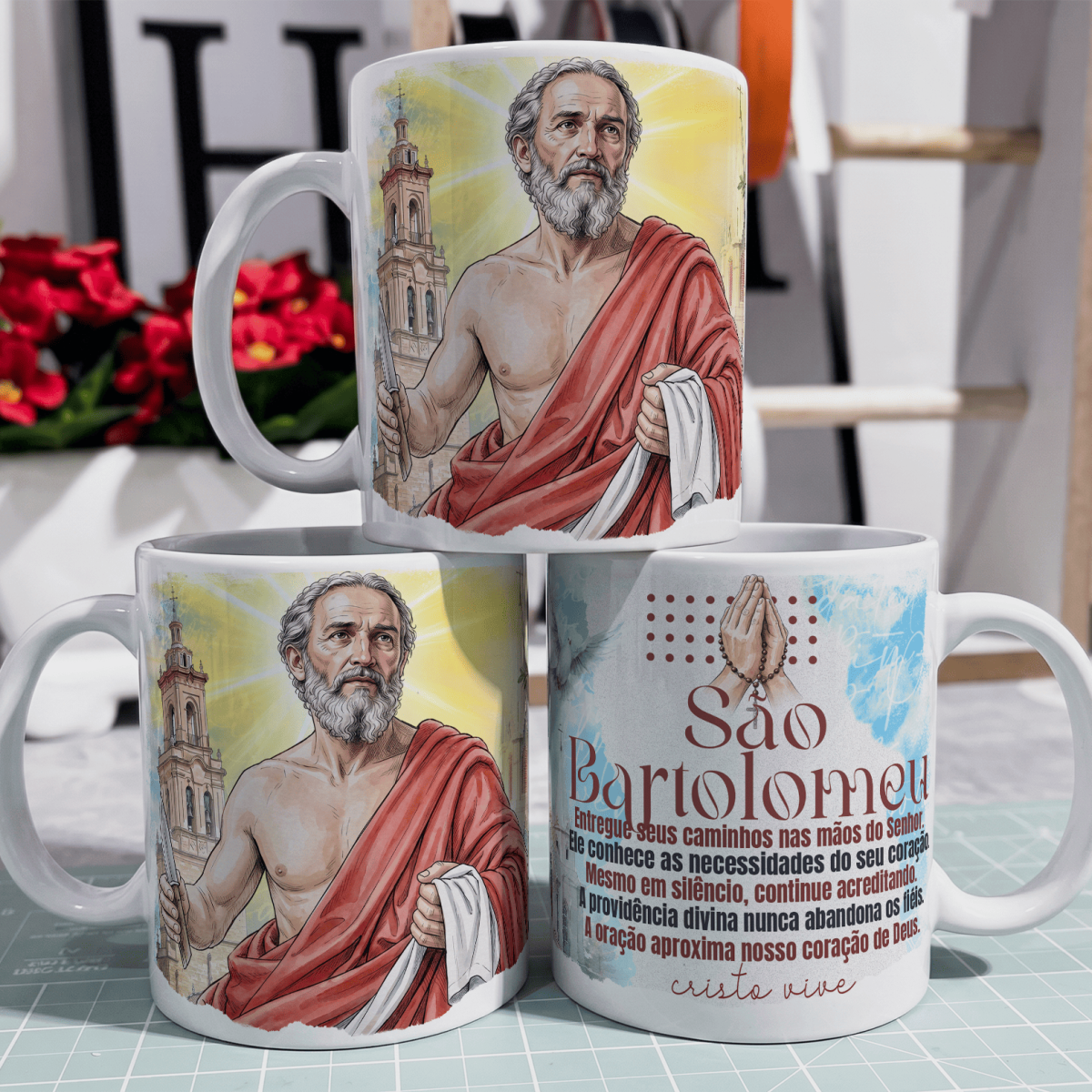 Nome do produto: Caneca - Santos Católico - São Bartolomeu