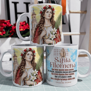 Caneca - Santos Católico - Santa Filomena