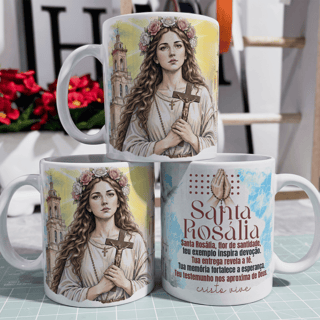 Caneca - Santos Católico - Santa Rosália
