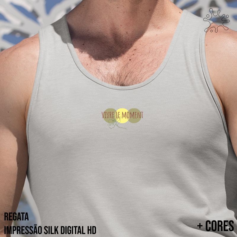 Nome do produto: Regata masculina Vivre le moment