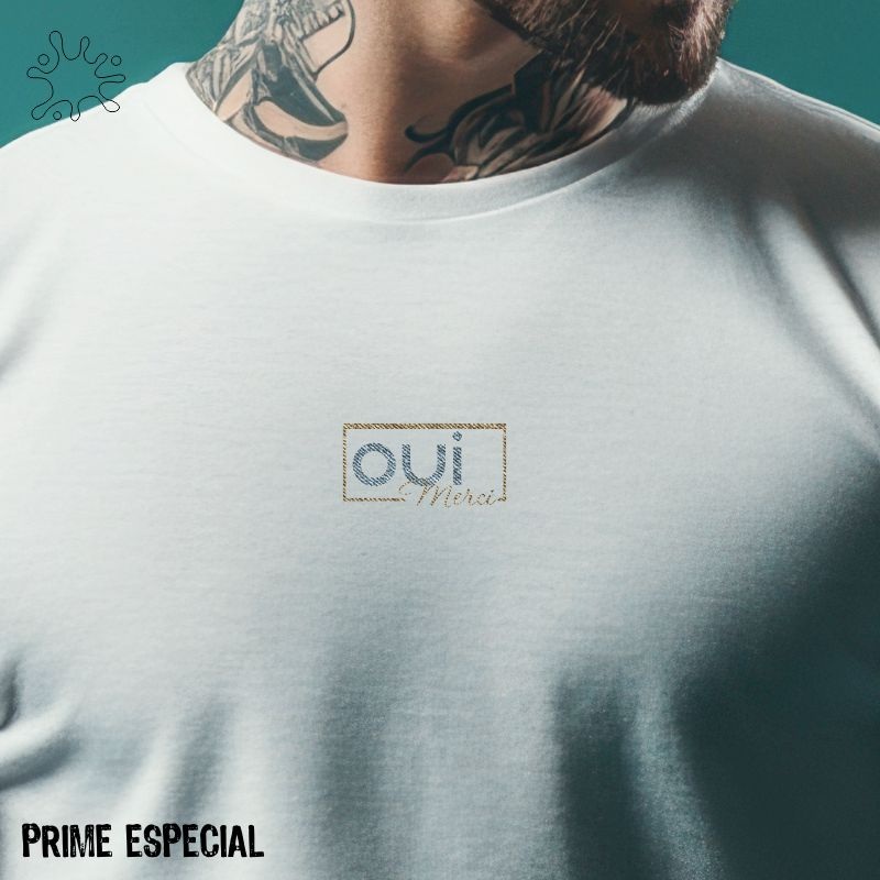 Nome do produto: Camiseta Prime OUI, merci