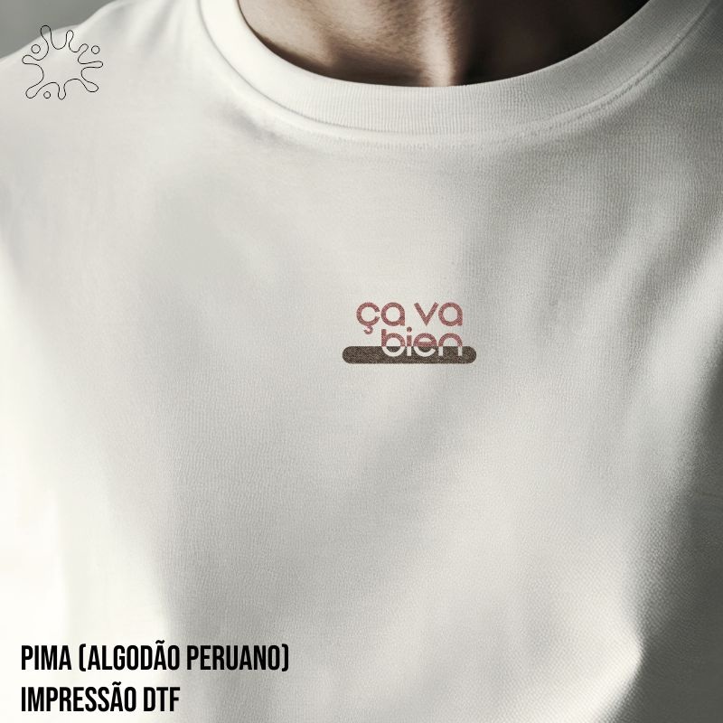 Nome do produto: Camiseta Pima (alg. peruano) Ça va bien