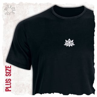 Nome do produtoCamiseta Plus Flor de Lótus branca (efeito brilho)