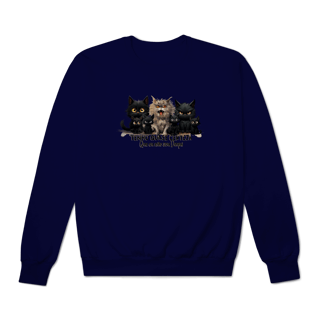 Nome do produtoMoletom Fechado Gato Preto - Tenho quase certeza