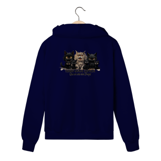 Nome do produtoMoletom Zíper Gato Preto - Tenho quase certeza