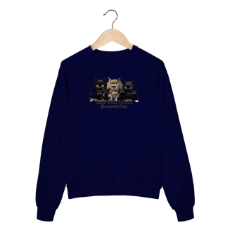 Nome do produtoMoletom Fechado Gato Preto - Tenho quase certeza