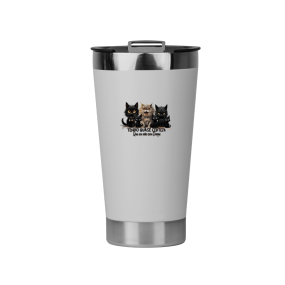 Copo Térmico Gato Preto - Tenho quase certeza