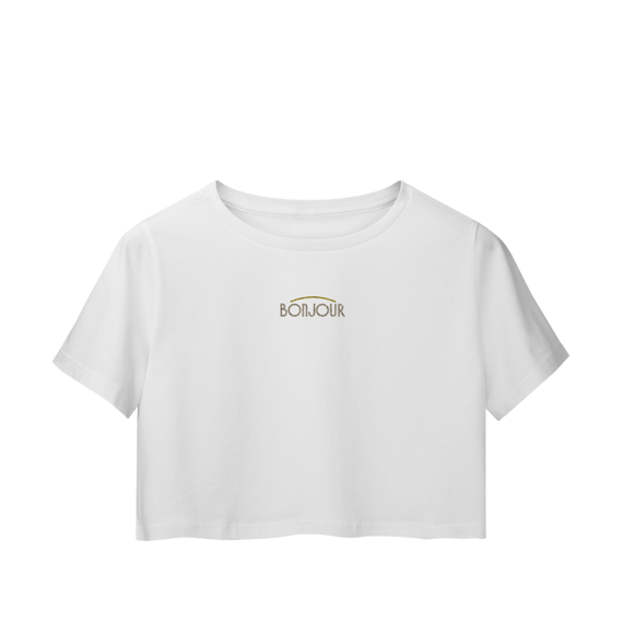 Camiseta Cropped Bonjour