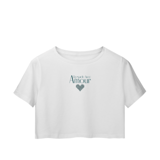 Nome do produtoCamiseta Cropped Regarde avec amour
