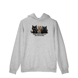 Nome do produtoMoletom Canguru Gato Preto - Tenho quase certeza