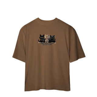 Nome do produtoCamiseta Oversized Gato Preto - Tenho quase certeza