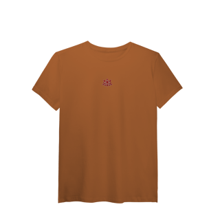 Nome do produtoCamiseta Pima (alg. peruano) Flor de Lótus Vermelha (efeito brilho)