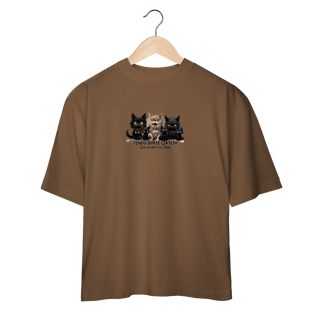 Nome do produtoCamiseta Oversized Gato Preto - Tenho quase certeza