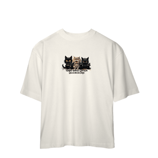 Nome do produtoCamiseta Oversized Gato Preto - Tenho quase certeza