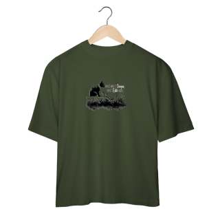 Nome do produtoCamiseta Oversized Gatos - Vc não é daqui, vc está aqui
