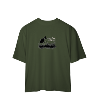 Nome do produtoCamiseta Oversized Gatos - Vc não é daqui, vc está aqui