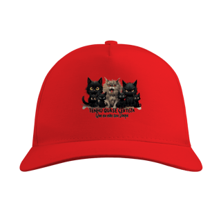Nome do produtoBoné Gato Preto - Tenho quase certeza
