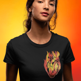 Nome do produto Coração em Chamas || Baby Long