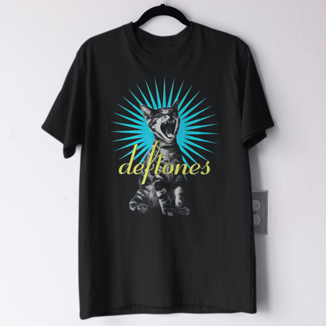 T-Shirt Quality Gato do Deftones (Adrenaline) em Flutuante