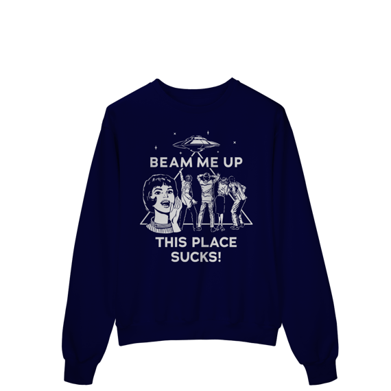 Moletom da Robin - Beam me up this place Sucks