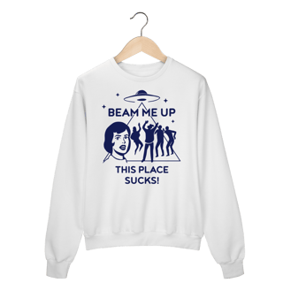 Nome do produto Beam me up this place sucks! - Moletom da Robin - Stranger Things