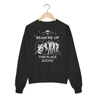 Nome do produto Beam me up this place sucks! - Moletom da Robin - Stranger Things