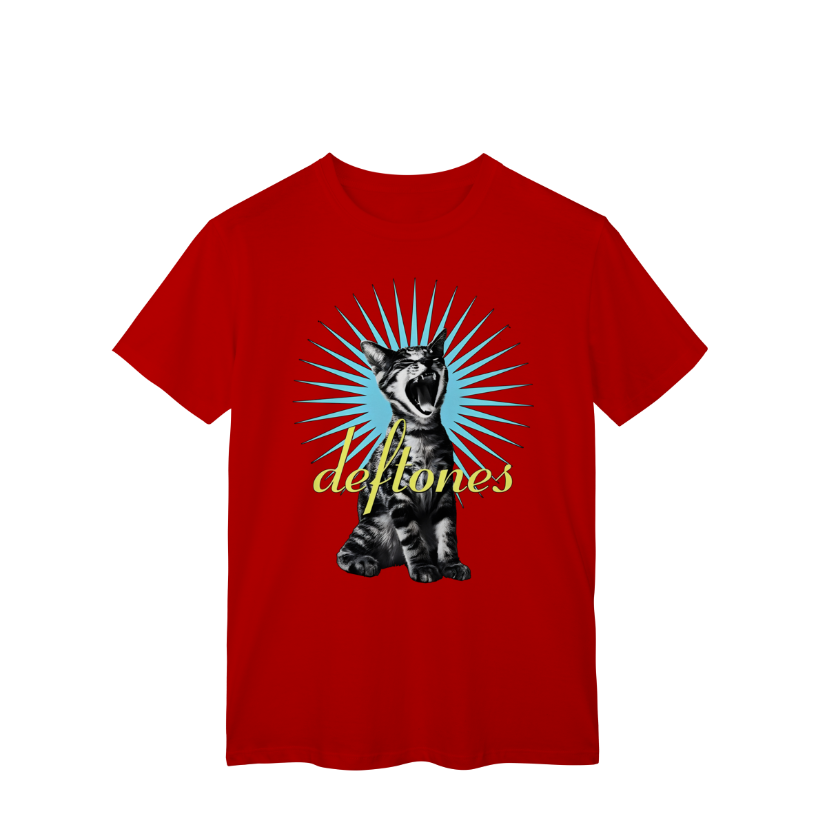 T-Shirt Quality Gato do Deftones (Adrenaline) em Flutuante