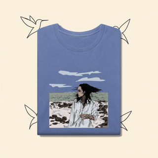 Nome do produto Camiseta estonada Kehlani Blue Water Road