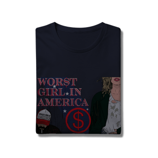 Nome do produto Camiseta Premium Worst Girl in America - Slayyyter