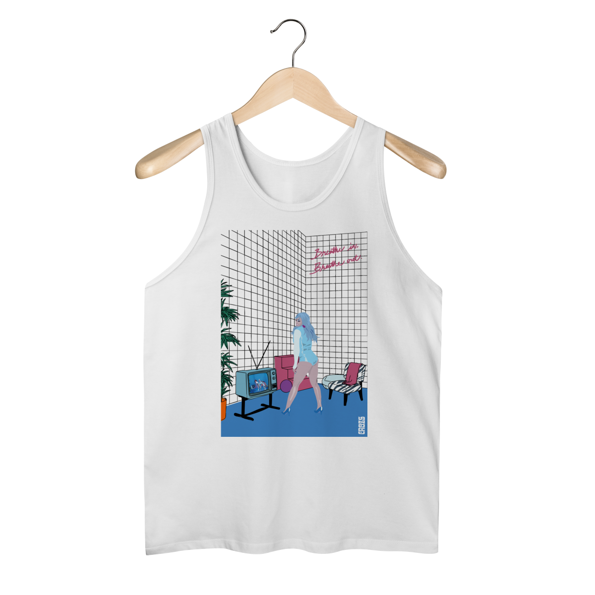 Nome do produto: Regata Hilary Duff Breathe in breathe out