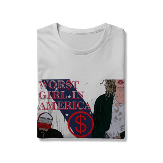 Nome do produto Camiseta Premium Worst Girl in America - Slayyyter