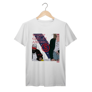 Nome do produto Camiseta Premium Worst Girl in America - Slayyyter