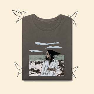 Nome do produto Camiseta estonada Kehlani Blue Water Road